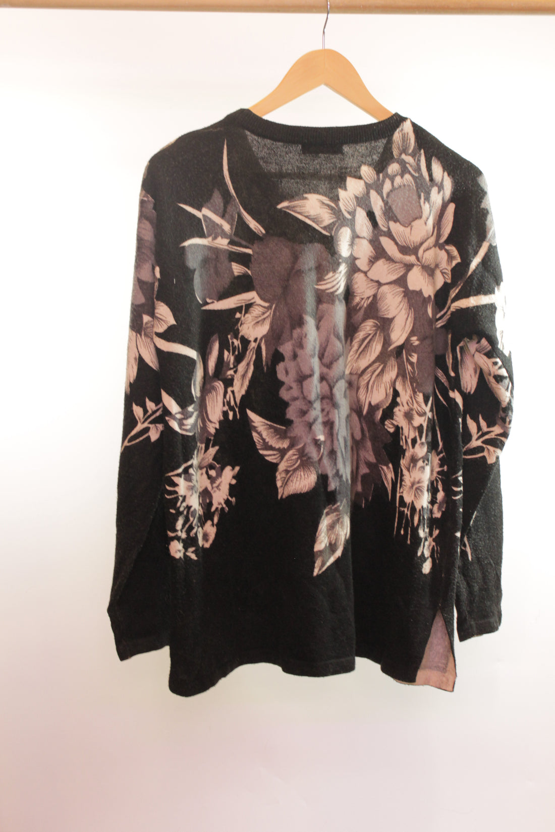 &nbsp;Wool Sweater with Floral Pattern&nbsp;