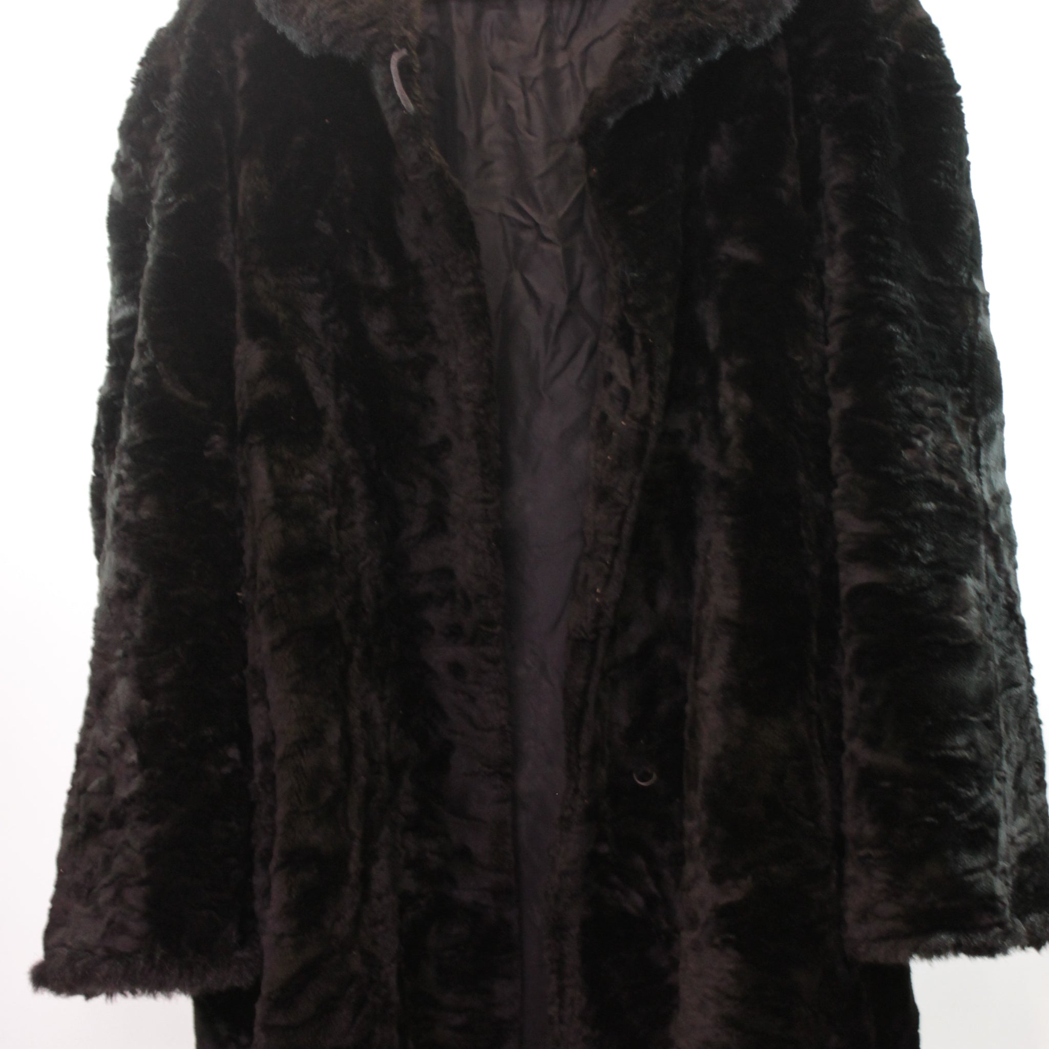 ״Michel Alexis״  France faux fur Coat, Black- Unisex