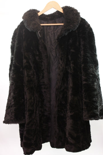 ״Michel Alexis״  France faux fur Coat, Black- Unisex