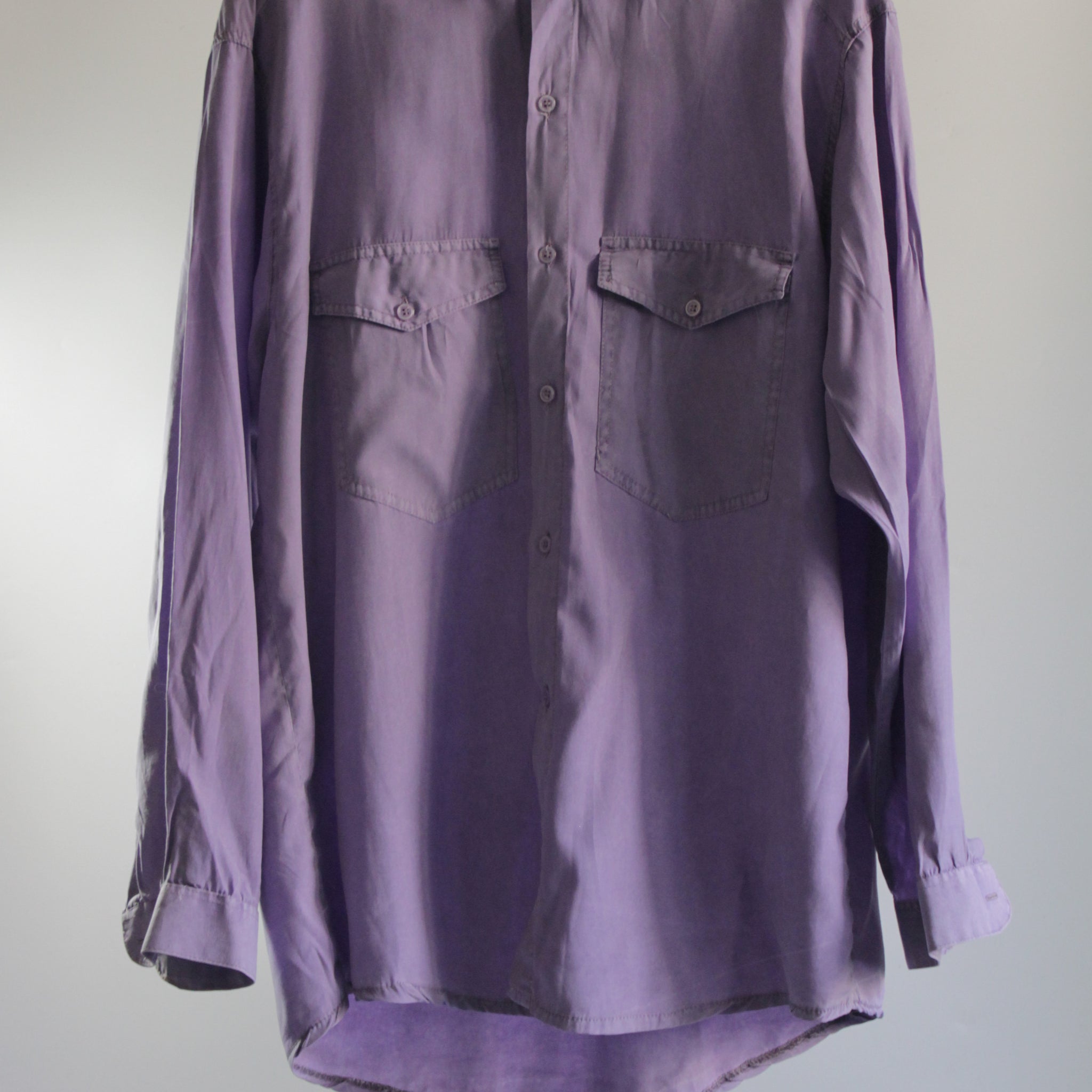 90's Lilac Button-Up Shirt - Unisex