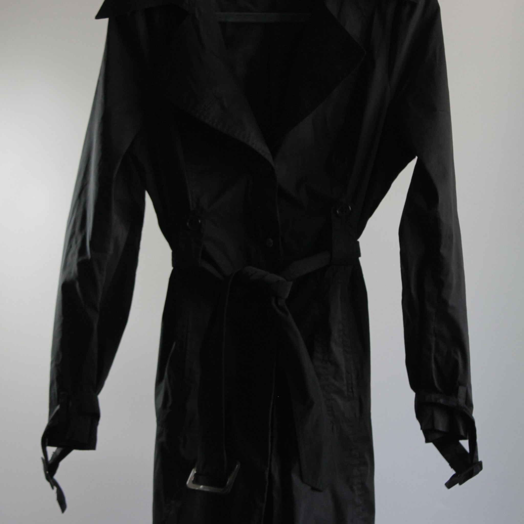 Black Trench Coat by BEBE, Knee-Length