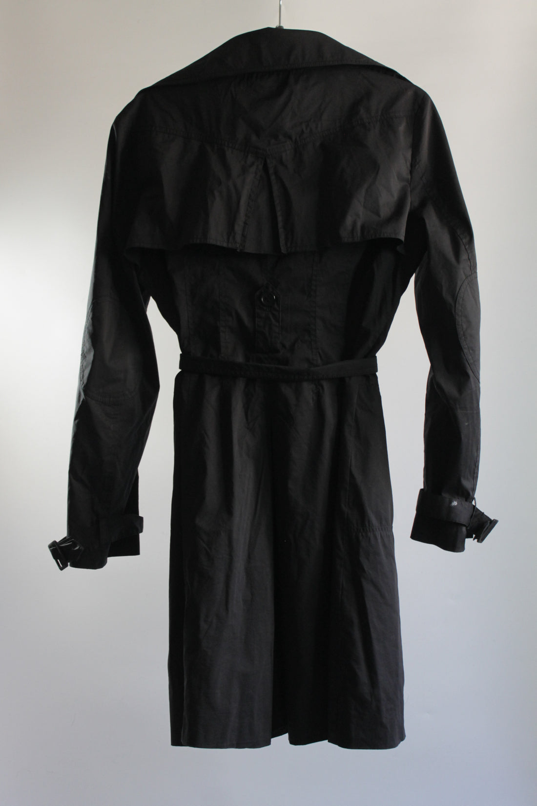 Black Trench Coat by BEBE, Knee-Length