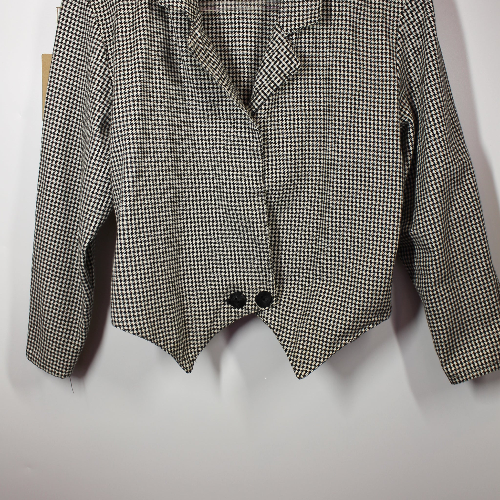 Women's Black and White Plaid Jacket