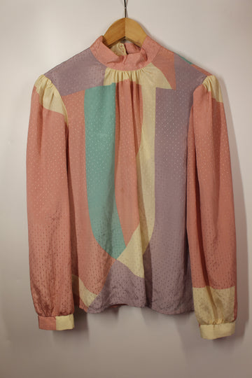 Women's Vintage Pastel Collar Top