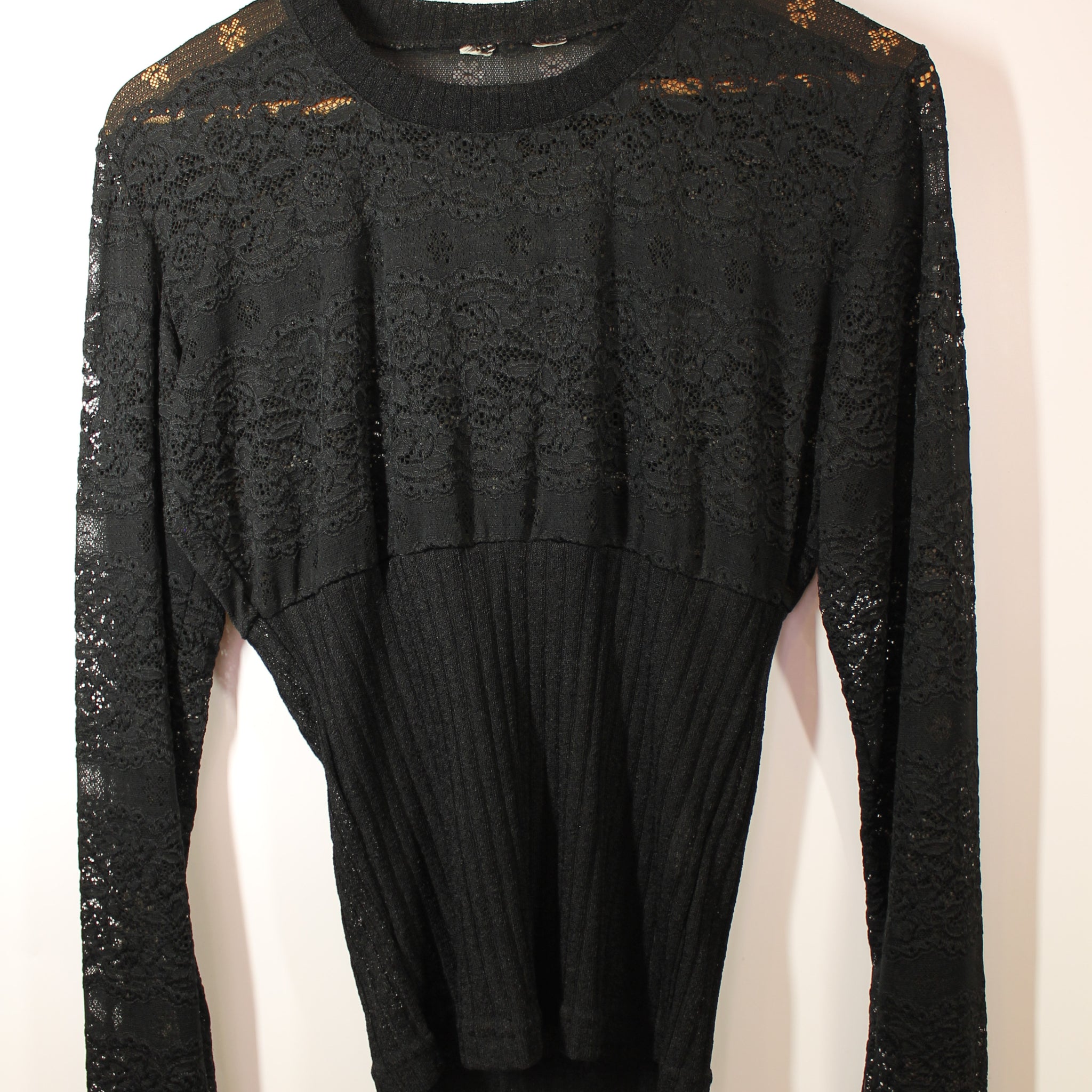 Women's Black Lace Knit