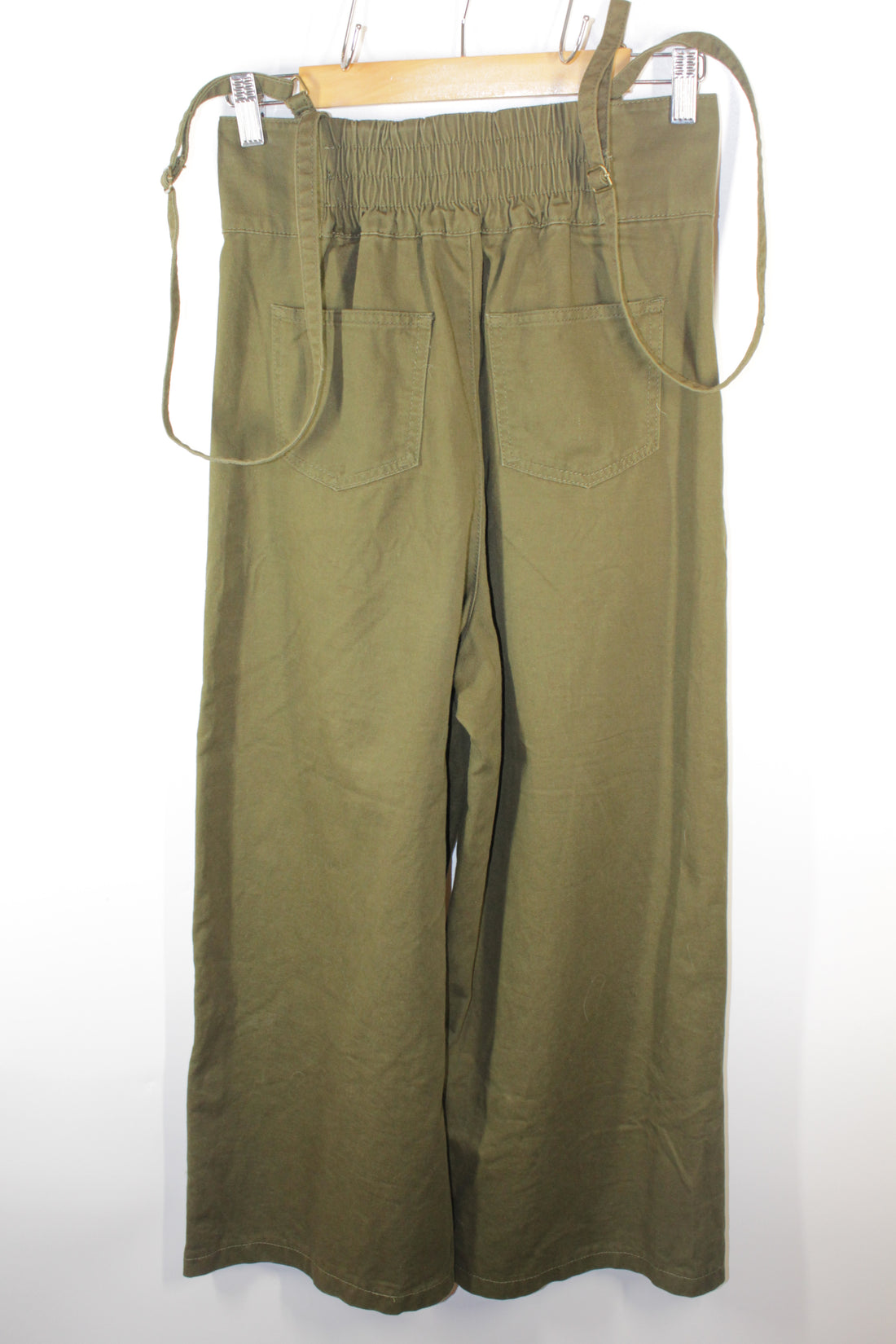 High-Waisted Wide-Leg Pants with Detachable Overall Straps