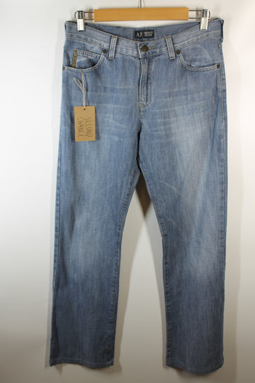 "Armani jeans" Light Blue Washed Mid-Rise Jeans