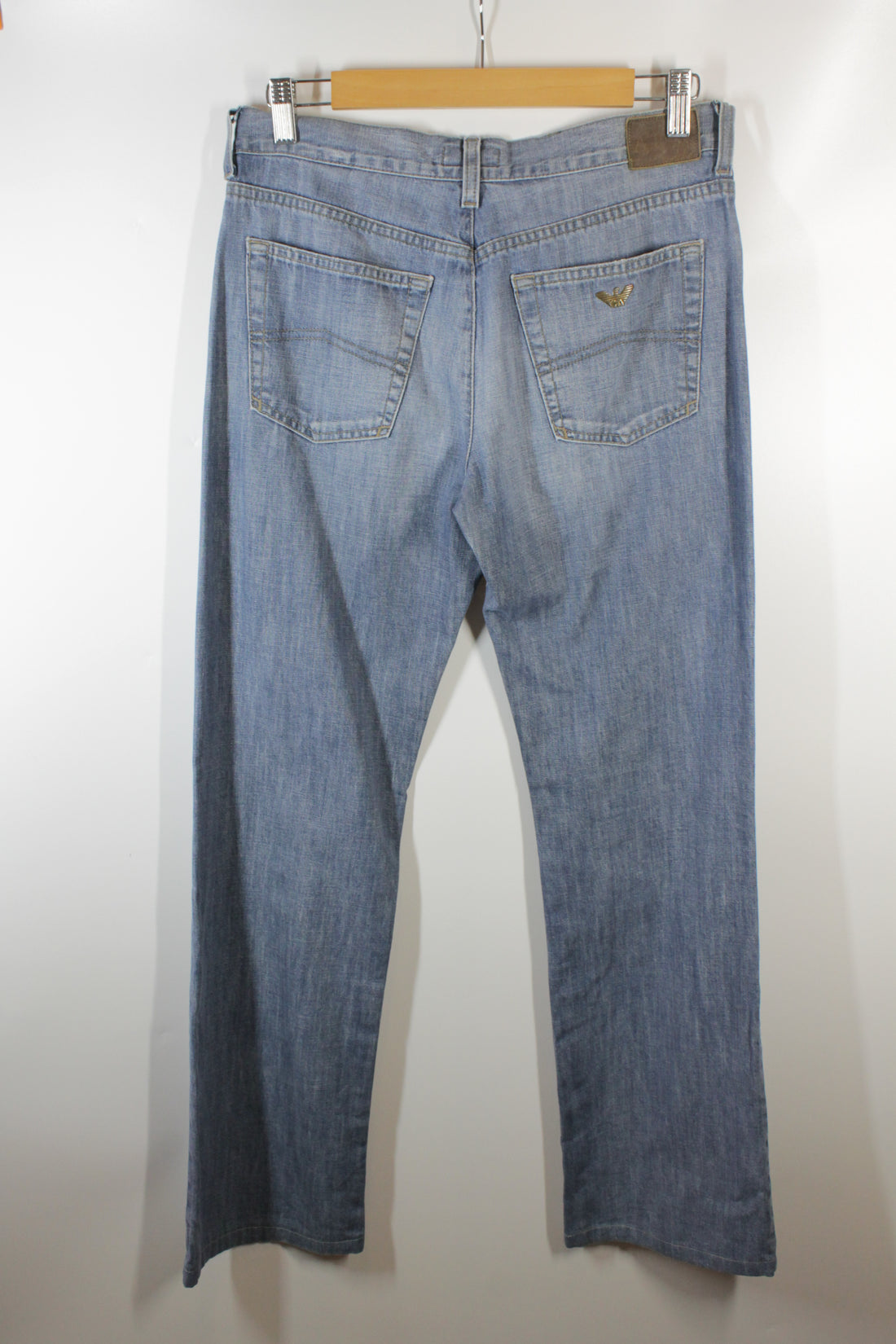 "Armani jeans" Light Blue Washed Mid-Rise Jeans