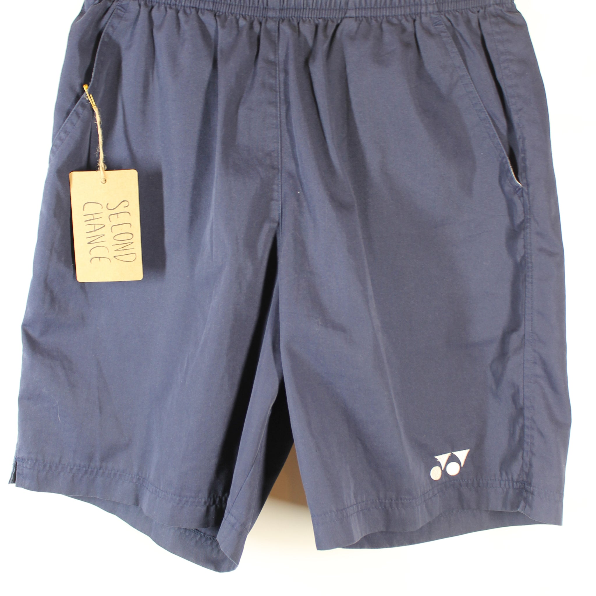 Women's Vintage Navy Shorts with Elastic Waistband