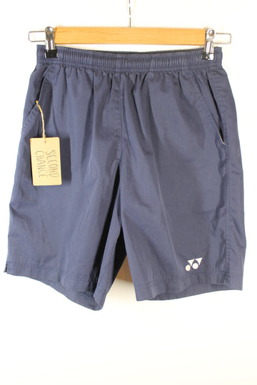 Women's Vintage Navy Shorts with Elastic Waistband