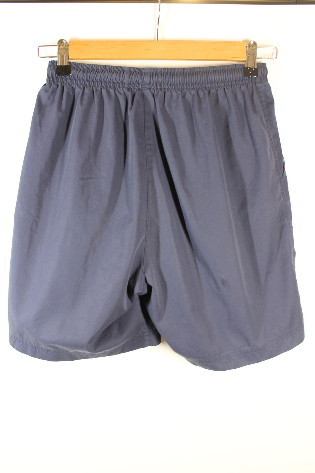 Women's Vintage Navy Shorts with Elastic Waistband