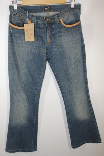 Y2K ״D&G״ Low-Rise Flared Jeans