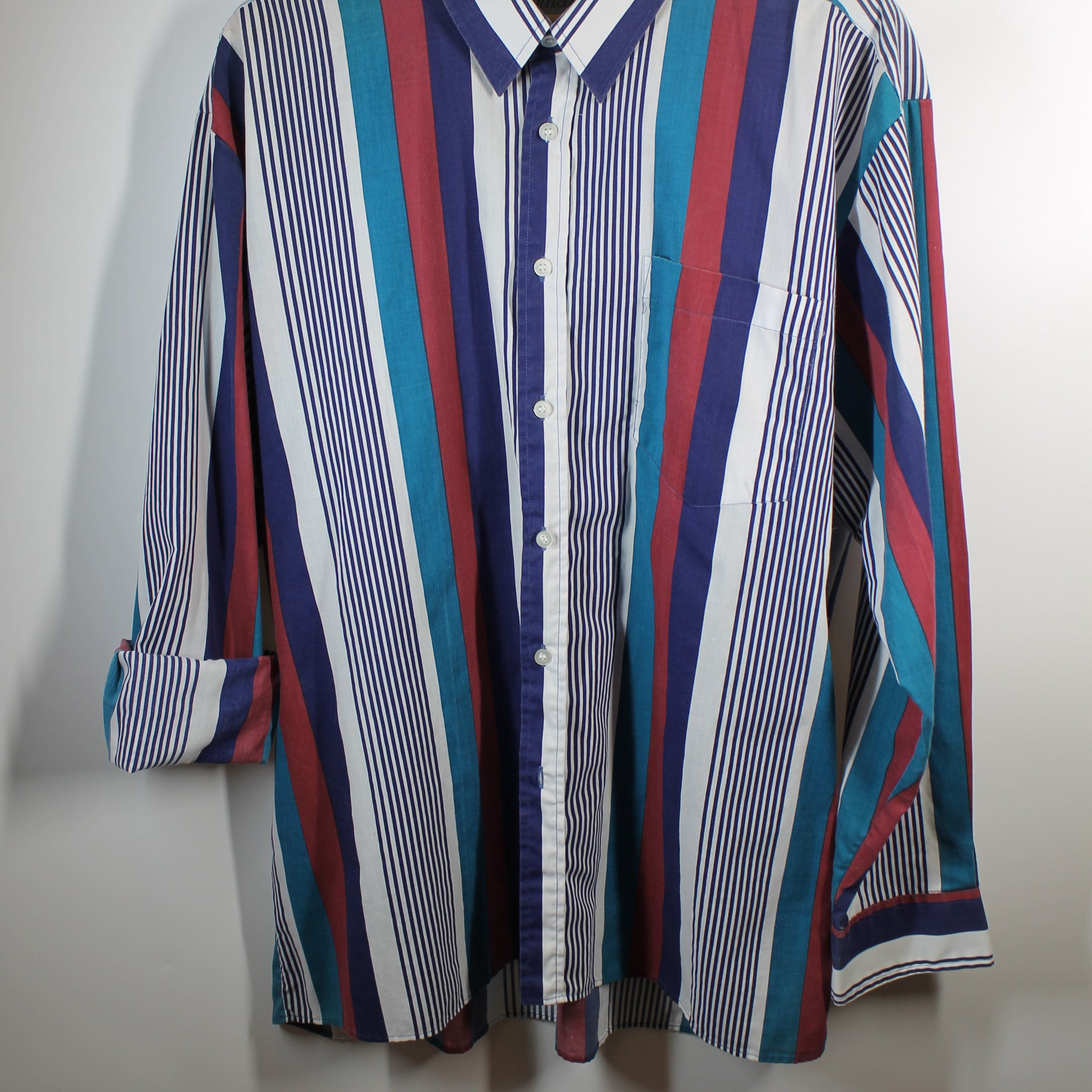 Men's Striped Button-Up Shirt