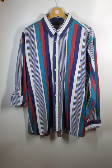 Men's Striped Button-Up Shirt