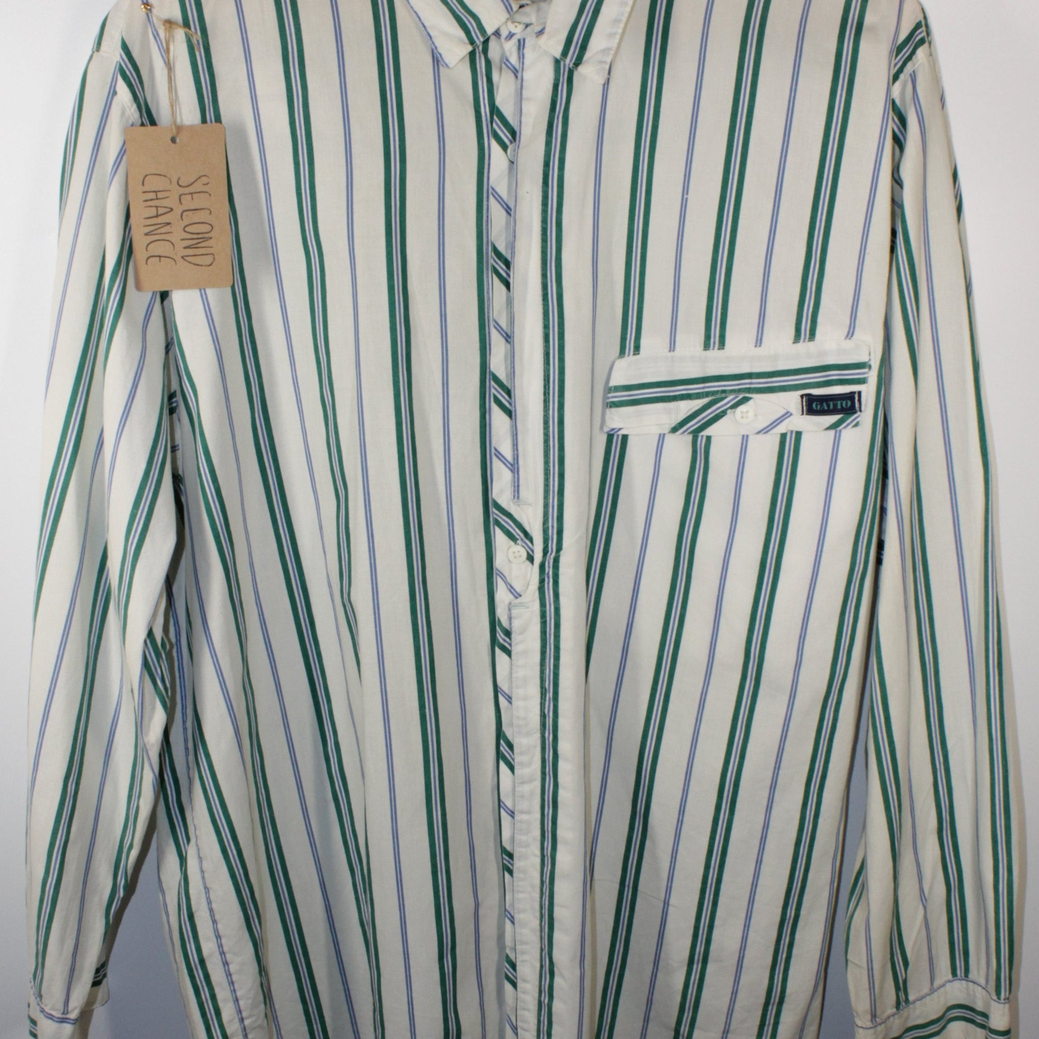 70's Striped Button-Up Shirt