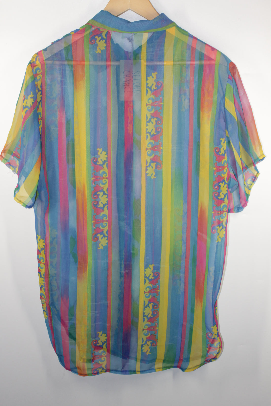 Women's Oversized Sheer Colorful Top (Blue, Yellow, Pink)