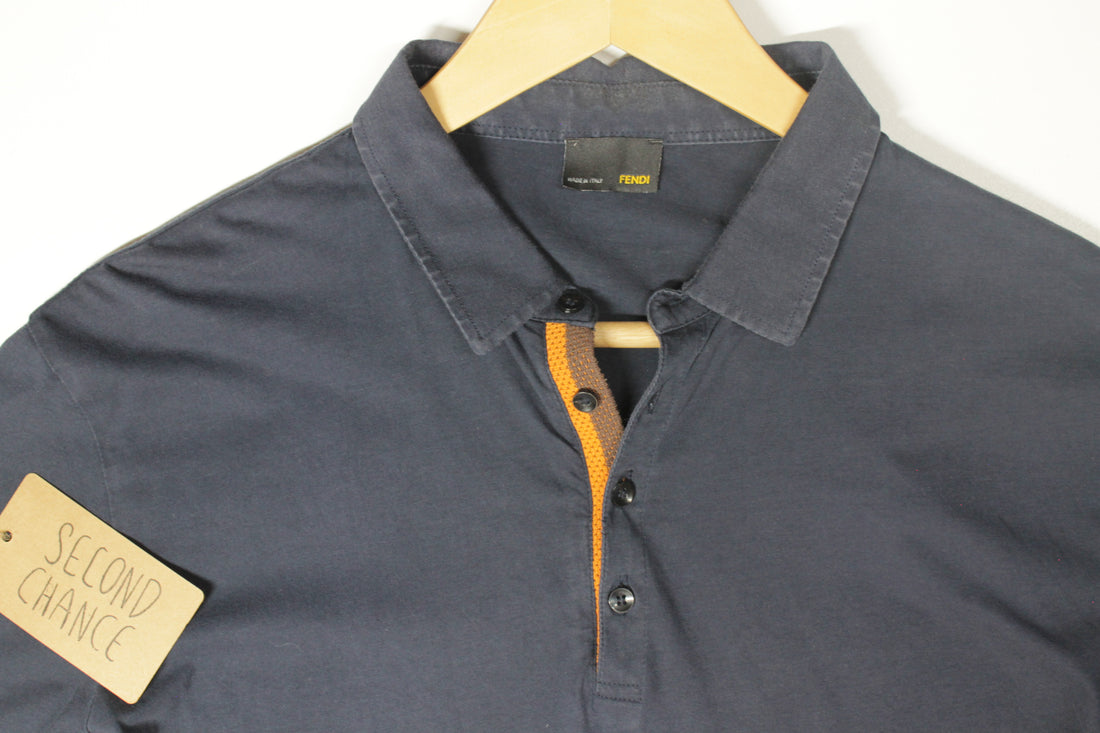 "FENDI" Unisex Navy Blue Shirt unisex