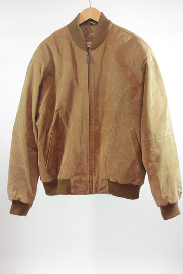 80's Brown Suede Leather Jacket