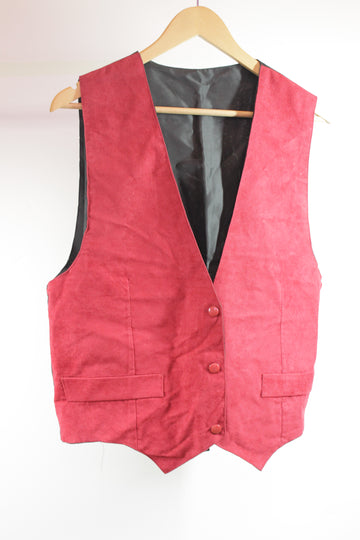 70's Suede-Like and Nylon Vest - Unisex